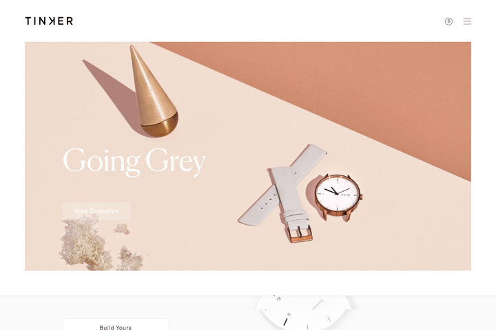 Tinker Watches website preview